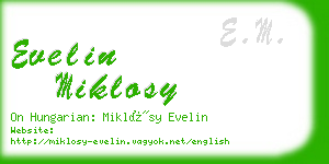 evelin miklosy business card